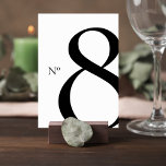 Tarjeta De Mesa Modern Minimalist Wedding Table Number Card<br><div class="desc">Elevate your reception tables with this modern minimalist wedding table number card. Designed with bold, oversized typography and refined serif detailing, this layout creates a striking yet sophisticated statement for your celebration. The dramatic large-scale number becomes an elegant focal point, while the delicate “No.” detail adds a subtle classic touch....</div>