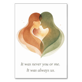 Tarjeta De Mesa Modern Romantic Couple Illustration