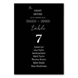 Tarjeta De Mesa Modern the Night Before Boda Seating Chart