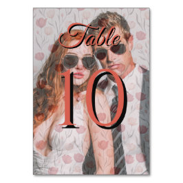 Tarjeta De Mesa Modern Tulip Flower Boho Wedding Table Number