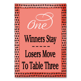 Tarjeta De Mesa Moderna acuarela Cherry Red Bunco Table Card #1