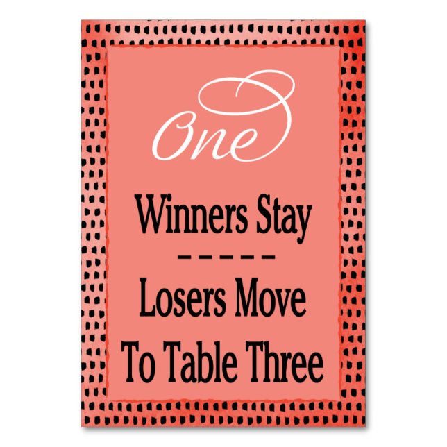 Tarjeta De Mesa Moderna acuarela Cherry Red Bunco Table Card #1 (Anverso)