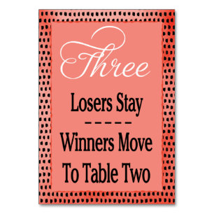 Tarjeta De Mesa Moderna acuarela Cherry Red Bunco Table Card #3