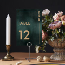 Moderna boda elegante verde esmeralda negro