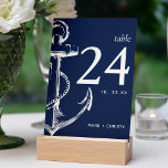 Tarjeta De Mesa Moderna Marina de Boceto Náutico<br><div class="desc">Sus huéspedes sabrán exactamente dónde colocar el ancla con estos números de tabla. ・ Tenga en cuenta que debe solicitar cada número individualmente.</div>