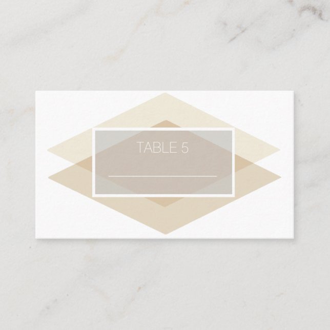 Tarjeta De Mesa Moderna y Moda: superposición de diamantes de Rubo (Anverso)