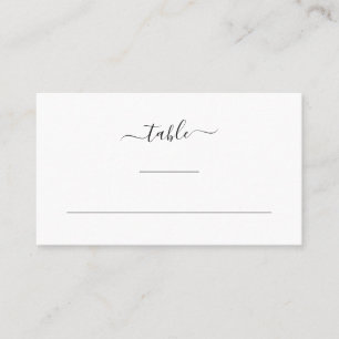 Tarjeta De Mesa Moderno Boda elegante blanco y negro