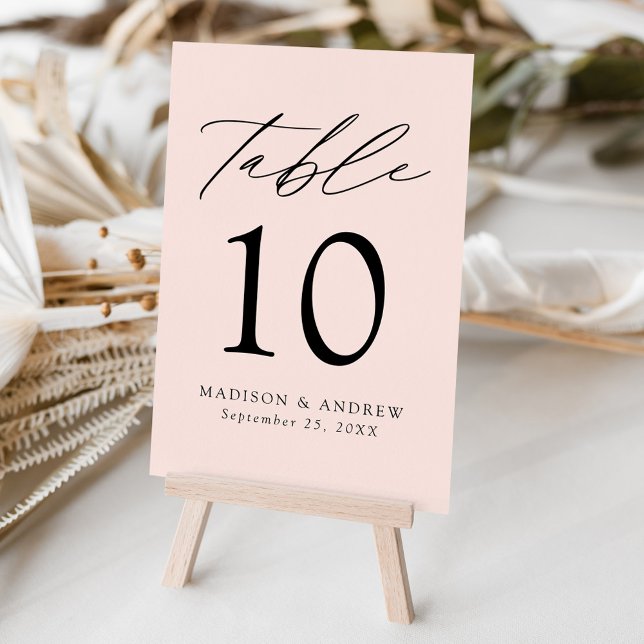 Tarjeta De Mesa Moderno Boda elegante de Rubor (Subido por el creador)