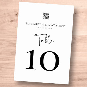 Tarjeta De Mesa Moderno Boda elegante Minimalista