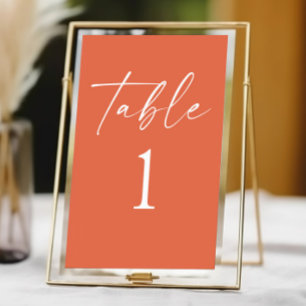 Tarjeta De Mesa Moderno Boda elegante Minimalista Verona Sunset