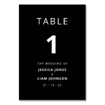 Moderno Boda Minimalista elegante en blanco y negr