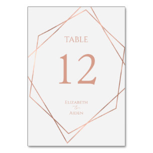 Tarjeta De Mesa Moderno, mínimo, pur, blanco, rosegold (imitat)