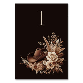 Tarjeta De Mesa Moderno País Elegante Occidental- Floral