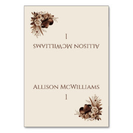 Tarjeta De Mesa Moderno País Elegante Occidental- Floral