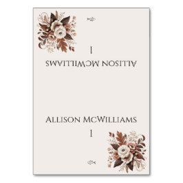 Tarjeta De Mesa Moderno País Elegante Occidental - Floral-Pescado