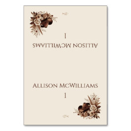 Tarjeta De Mesa Moderno País Elegante Occidental - Floral-Pescado