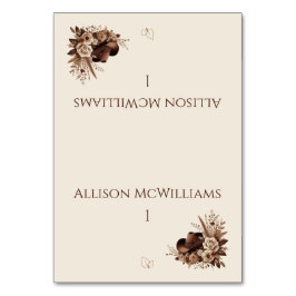 Tarjeta De Mesa Moderno País Elegante Occidental - Vegetariano