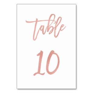 Tarjeta De Mesa Moderno Rosa de cuento de hadas Boda de oro Número