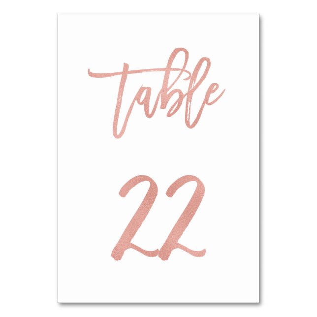 Tarjeta De Mesa Moderno Rosa de cuento de hadas Boda de oro Tabla  (Anverso)