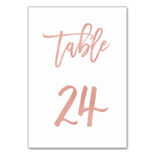 Tarjeta De Mesa Moderno Rosa de cuento de hadas Boda de oro Tabla
