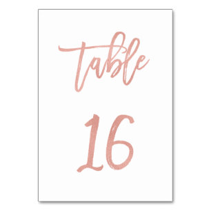Tarjeta De Mesa Moderno Rosa de cuento de hadas Boda de oro Tabla