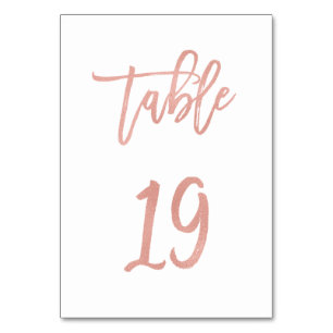 Tarjeta De Mesa Moderno Rosa de cuento de hadas Boda de oro Tabla