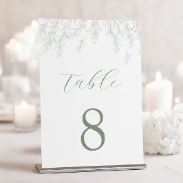 Tarjeta De Mesa Moderno Sage Green Minimal deja al Boda