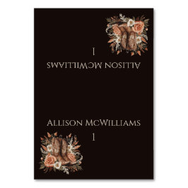 Tarjeta De Mesa Moderno y elegante País Occidental - Flores