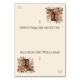 Tarjeta De Mesa Moderno y elegante País Occidental - Flores - Icon