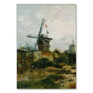 Tarjeta De Mesa Molinos de viento en Montmartre por Vincent Van Go