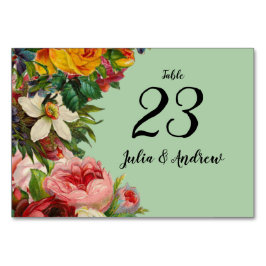 Tarjeta De Mesa Moneda floral
