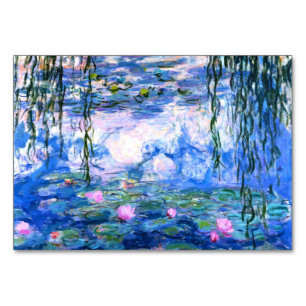 Tarjeta De Mesa Monet Pink Water Lilies 