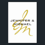 Tarjeta De Mesa Monograma Color Blanco Oro Blanco Minimalista Mode<br><div class="desc">¿Buscas un diseño funcional y de gran apariencia? Este diseño simple,  minimalista y moderno es para ti. ¿Qué tal este diseño que llamará la atención hacia ti?</div>