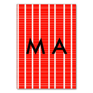 Tarjeta De Mesa Monograma simple añada su letra de nombre man mini