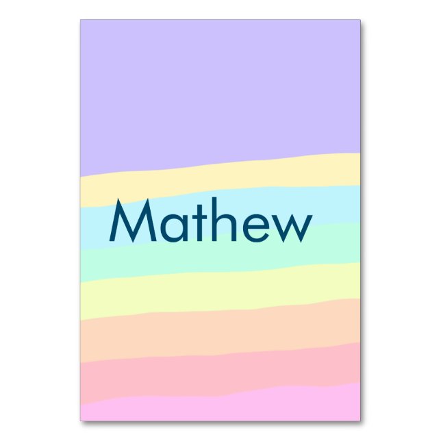 Tarjeta De Mesa monograma simple de letra inicial agregar su nombr (Anverso)