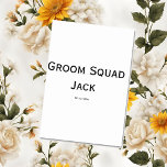 Tarjeta De Mesa monograma simple personalizado añada su nombre bod<br><div class="desc">diseño</div>