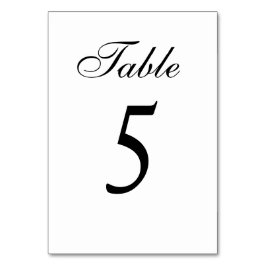 Tarjeta De Mesa Monograma tradicional de la guirnalda negra y blan