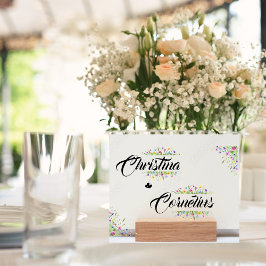 Tarjeta De Mesa Montaña | Boda de flores silvestres