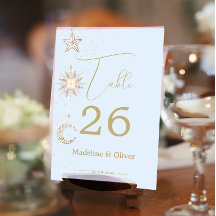 Moon Stars Celestial Sky Boda Elegante