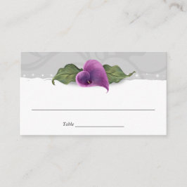 Tarjeta De Mesa Morado Calla Lily Boda Elegant Floral