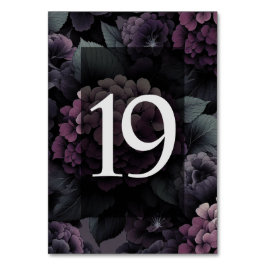 Tarjeta De Mesa Morado Moody Floral Tabla 19