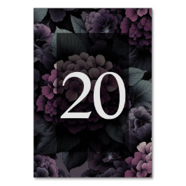 Tarjeta De Mesa Morado Moody Floral Tabla 20