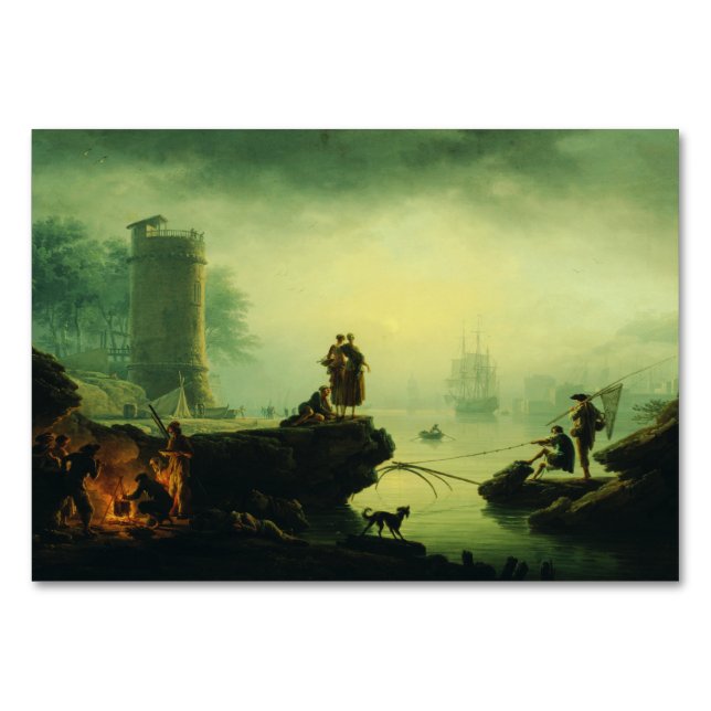 Tarjeta De Mesa Morning Fog at sea by Joseph Vernet  (Anverso)