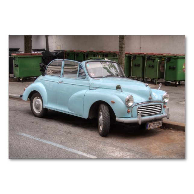 Tarjeta De Mesa Morris Minor Convertible Tourer (Anverso)
