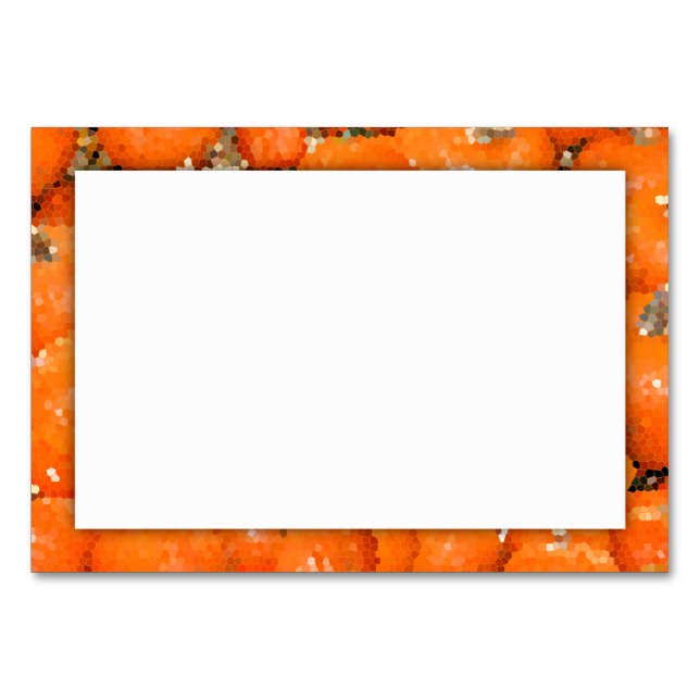 Tarjeta De Mesa Mosaico del parche de calabaza (Anverso)