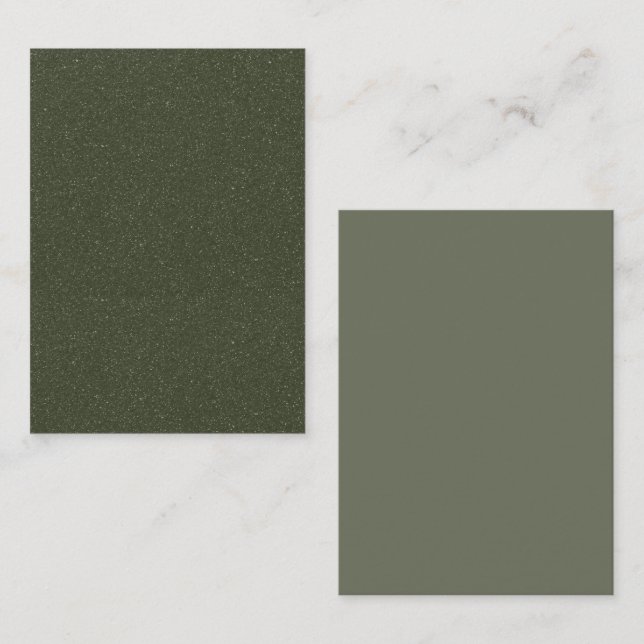 Tarjeta De Mesa Moss Green Textured Flat Place Card (Anverso / Reverso)