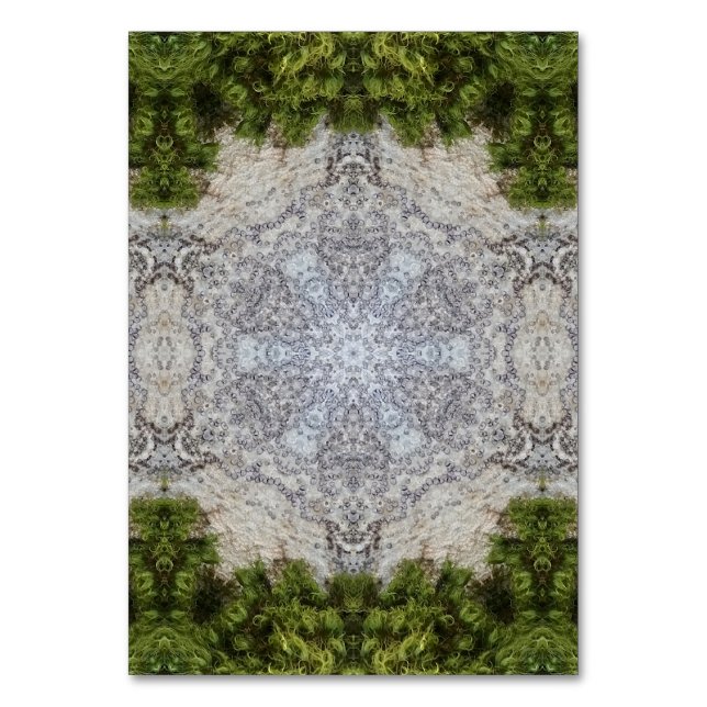 Tarjeta De Mesa Moss verdes y arte de la naturaleza terrestre (Anverso)