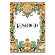 Motif Filigree intrincado, Rótulo de tabla central