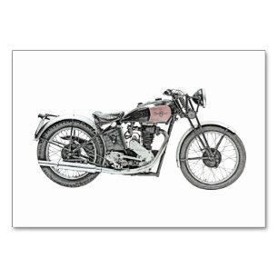 Tarjeta De Mesa Motocicleta Guerrera Excelsior 1938