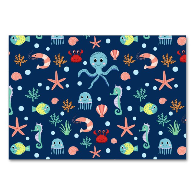 Tarjeta De Mesa Mundo del Mar (Anverso)